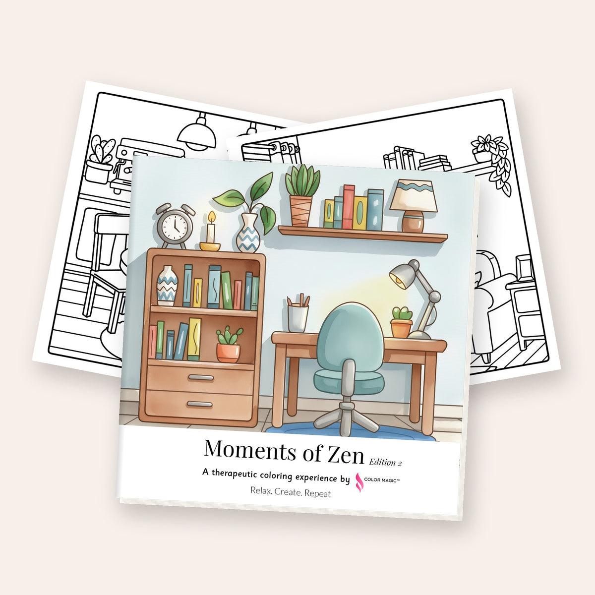 Moments of Zen Edition 2 coloring book cover